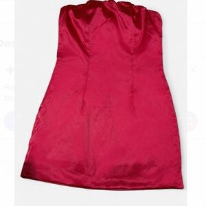 Elegant Red Strapless Dress